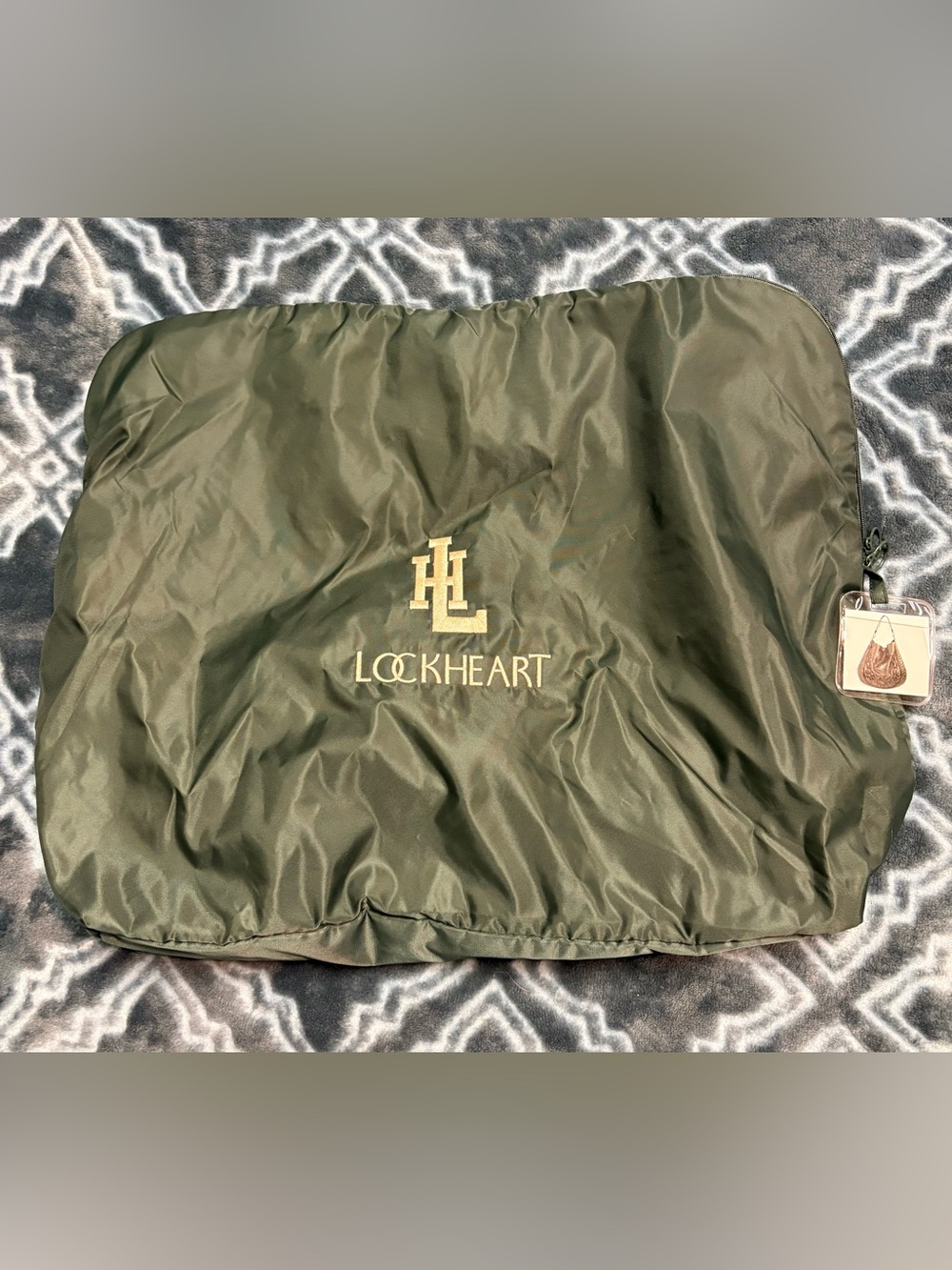 LOCKHEART Deep Green Zippered Dust Bag Nylon Large